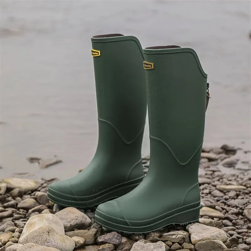 Women's Waterproof Rain Boots, Lightweight and Non-Slip – Green
