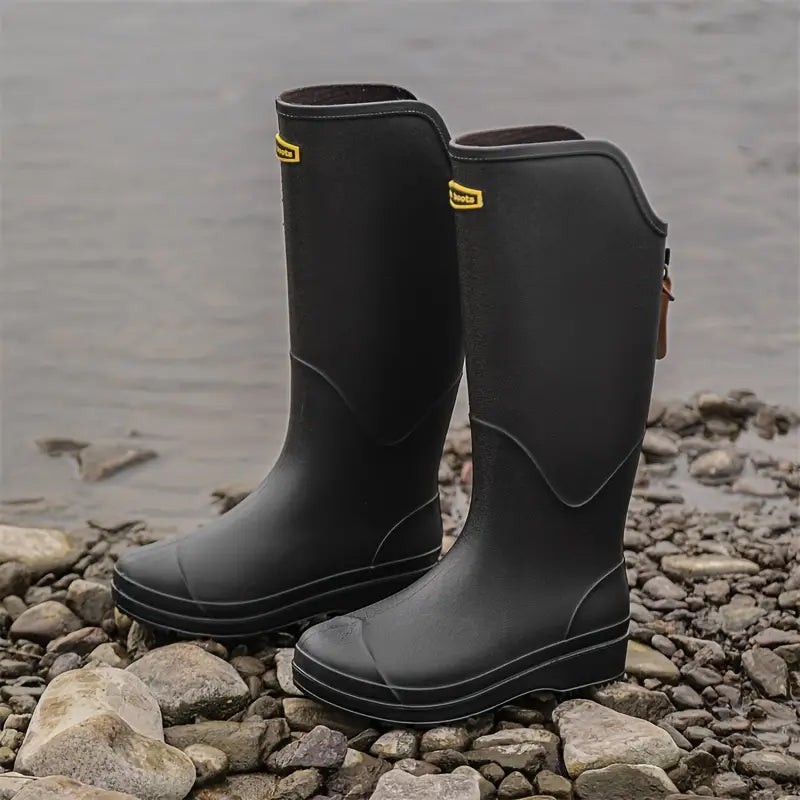 Women's Waterproof Rain Boots, Lightweight and Non-Slip – Black
