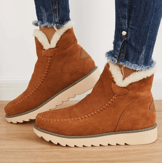 Women's Winter Boots with a Warm Interior – Brown