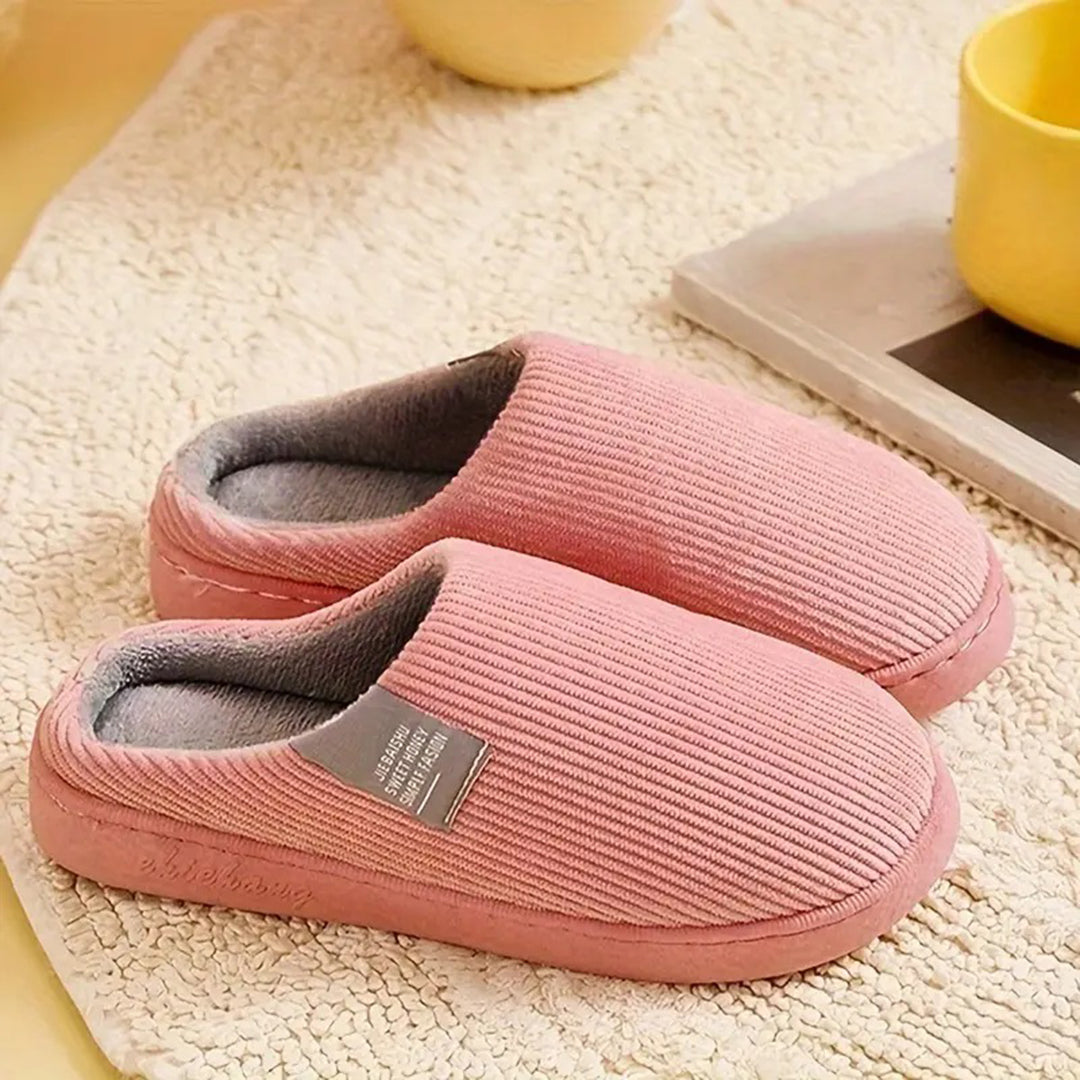 Women's Winter Slip-On Slippers, Warm – Pink