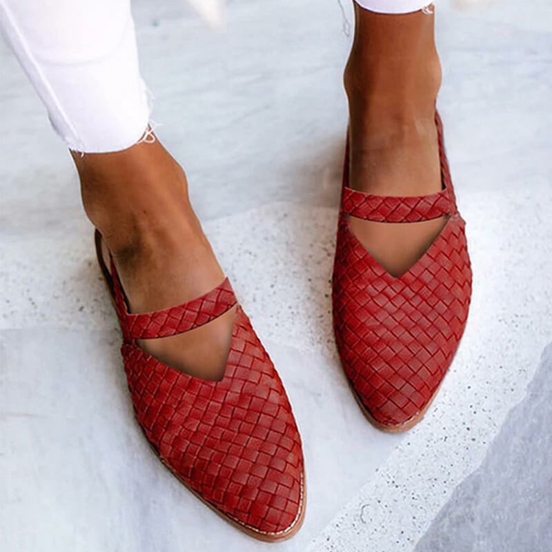 Women's Woven Sandals for Summer – Red